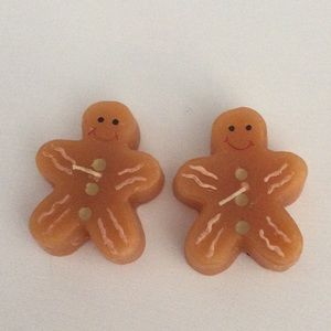 Set of Two Gingerbread Floating Candles